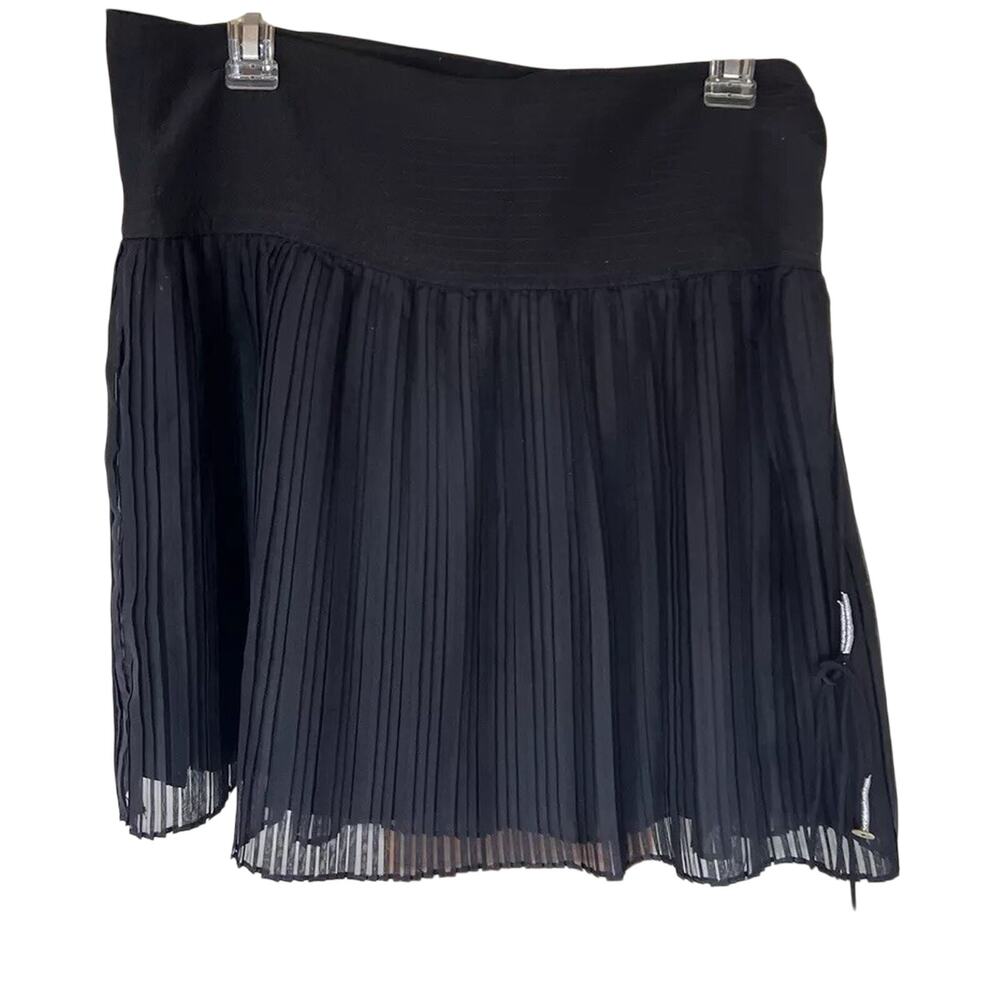 Australian Designer: FLANNEL America Mini Pleated SKIRT Black size 2